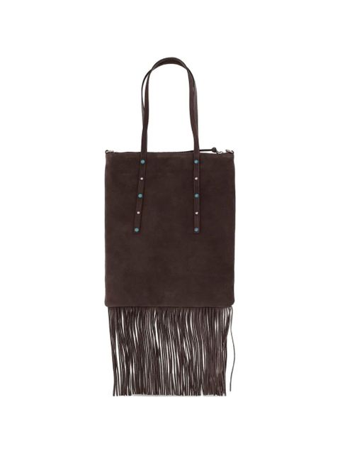 PINKO studded fringed tote bag - Brown - zdjęcie produktu nr 2