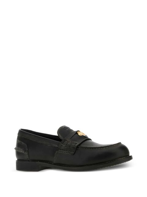 Miu Miu leather penny loafers - Black