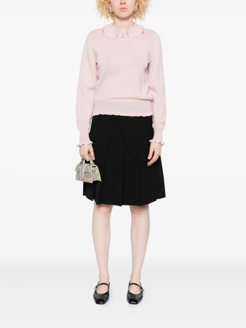 Valentino Garavani ruffled collar sweater - Pink