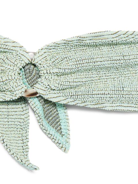 Bond-eye Blake ring tie bandeau bikini top - Green