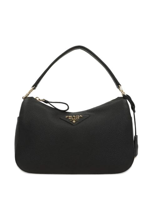 Prada grained logo tote bag - Black - zdjęcie produktu nr 1