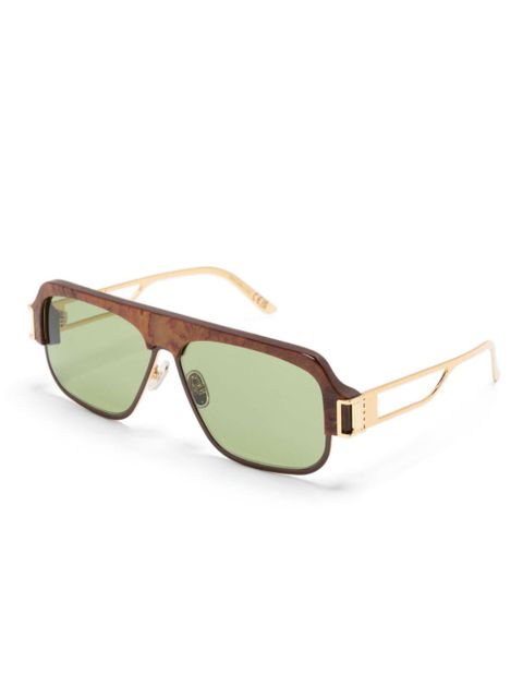 Marni Eyewear tinted pilot-frame sunglasses - Brown - zdjęcie produktu nr 2