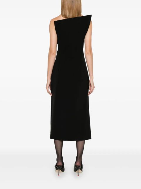 Sportmax asymmetric midi dress - Black
