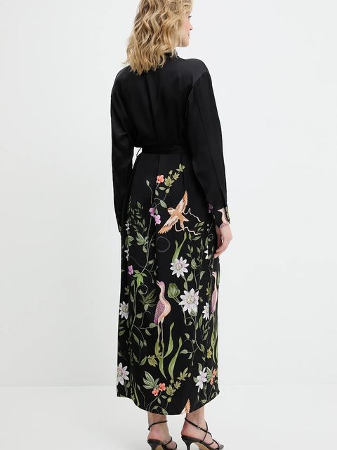 Answear.LAB sukienka kolor czarny maxi prosta