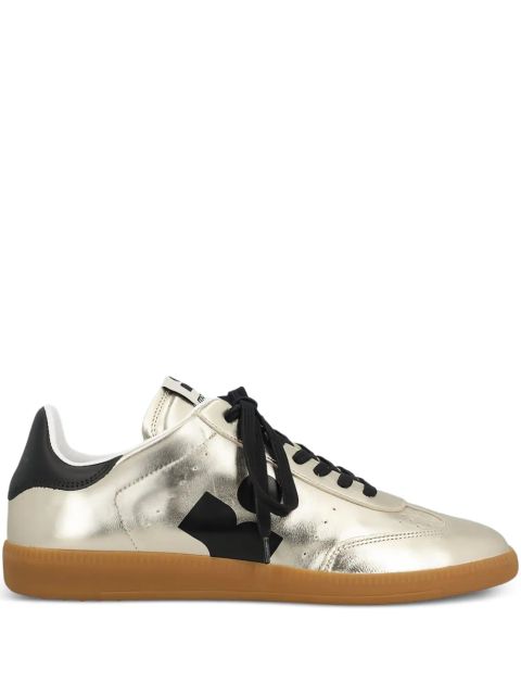 ISABEL MARANT leather sneakers - Gold