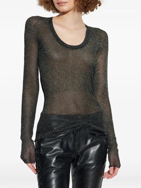 ISABEL MARANT ribbed top - Black