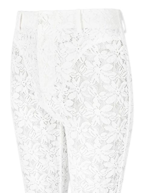 Manière De Voir floral-lace trousers - White