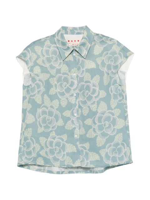 Marni floral-pattern shirt - Blue - zdjęcie produktu nr 1