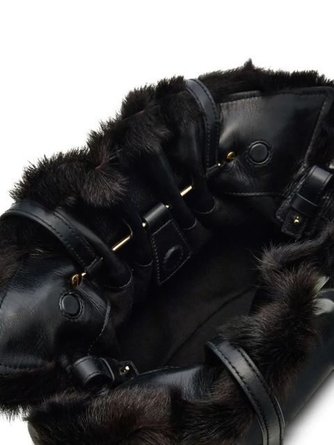 Ferragamo small soft Gancio-pin shoulder bag - Black