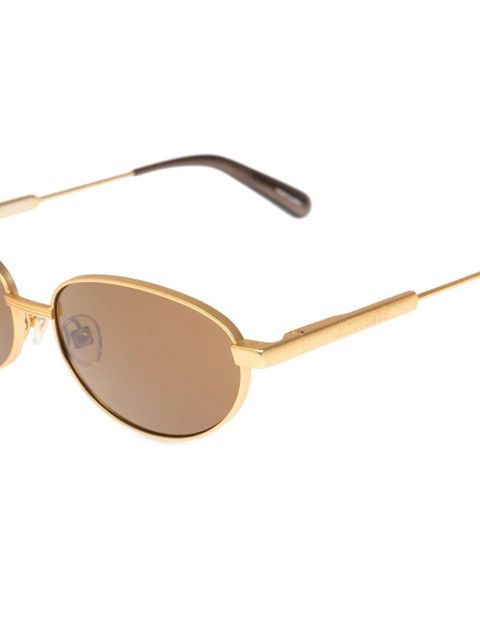 Jacquemus logo-print sunglasses - Gold - zdjęcie produktu nr 2