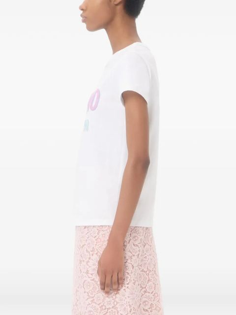 Valentino Garavani cotton jersey T-shirt with Chez Valentino 1960 print - White