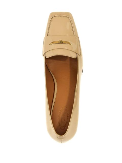 Tod's 50mm patent-leather pumps - Neutrals