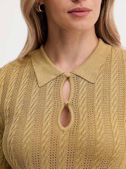 Morgan polo damski kolor złoty MCABI