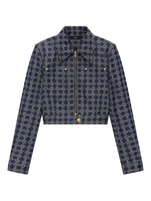 AMIRI MA Quad patterned zip-up denim jacket - Blue - zdjęcie produktu nr 1