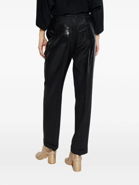 Maison Margiela glazed-effect trousers - Black