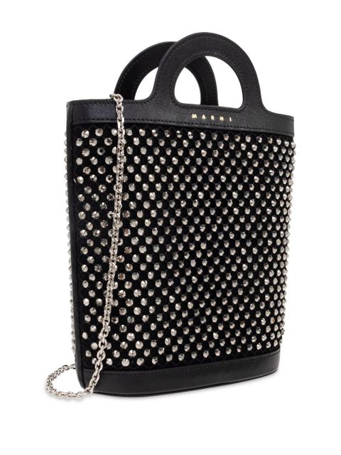 Marni crystal-embellished tote bag - Black