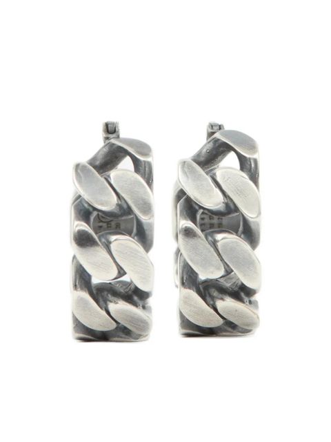 MM6 Maison Margiela chain-link hoop earrings - Silver - zdjęcie produktu nr 1