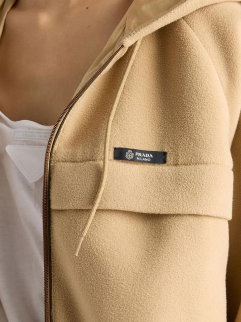 Prada hooded raglan jacket - Neutrals