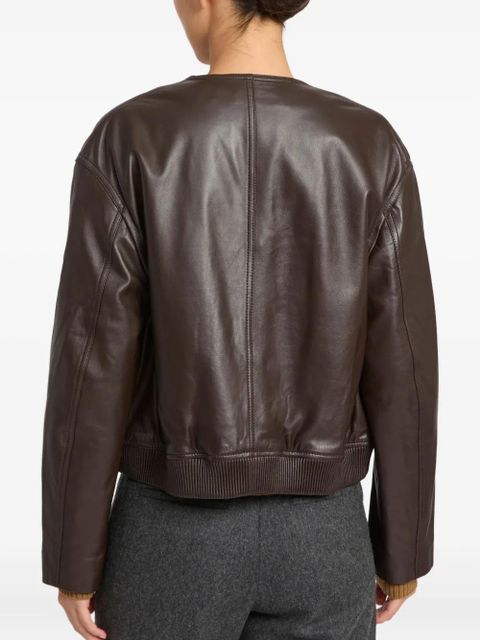 Yves Salomon leather jacket - Brown