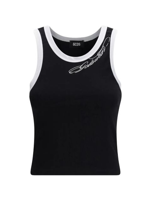 GCDS contrast-trim tattoo tank top - Black - zdjęcie produktu nr 1