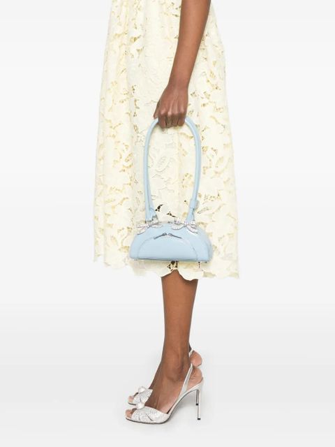 Self-Portrait mini Curved shoulder bag - Blue - zdjęcie produktu nr 2