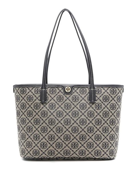 Tory Burch small T Monogram zip tote bag - Neutrals - zdjęcie produktu nr 1