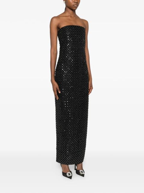ROTATE BIRGER CHRISTENSEN beaded-embellishment maxi dress - Black - zdjęcie produktu nr 2