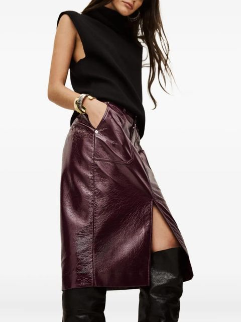 Ba&Sh Marylou front slit pocket midi skirt - Purple - zdjęcie produktu nr 2