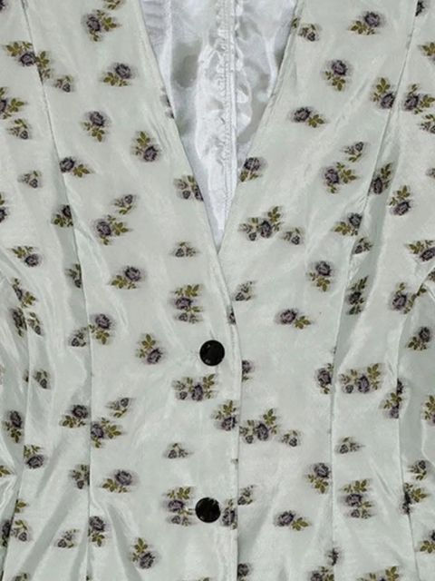 GANNI floral print buttoned minidress - Neutrals - zdjęcie produktu nr 2