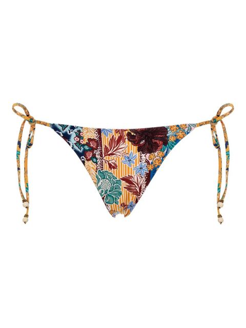Agua By Agua Bendita Alegria patchwork-print bikini bottoms - Blue - zdjęcie produktu nr 1