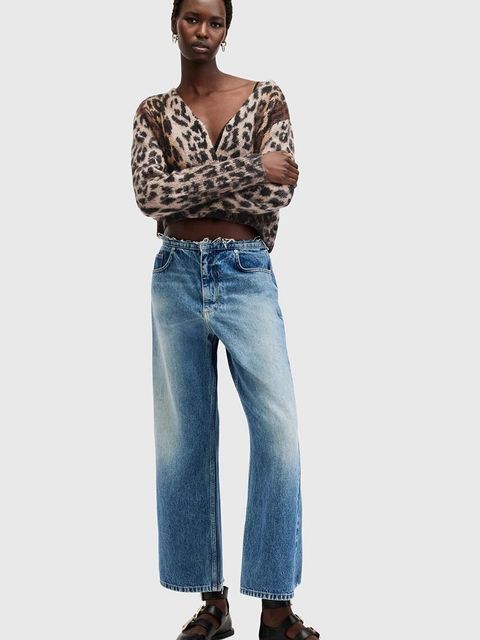 AllSaints kardigan z wełną WICK kolor brązowy W024KB