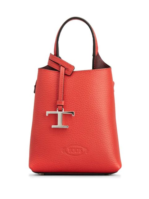 Tod's mini leather tote bag - Red - zdjęcie produktu nr 1