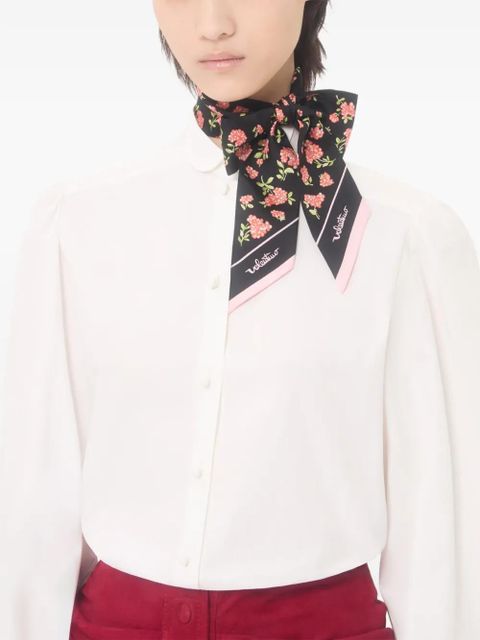 Valentino Garavani ramage fiorellini silk bandeau scarf - Black