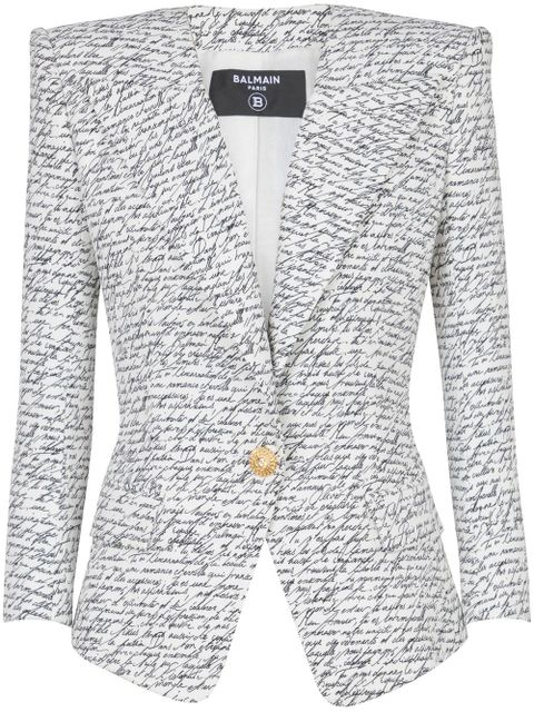 Balmain Love Letter tailored jacket - White - zdjęcie produktu nr 1