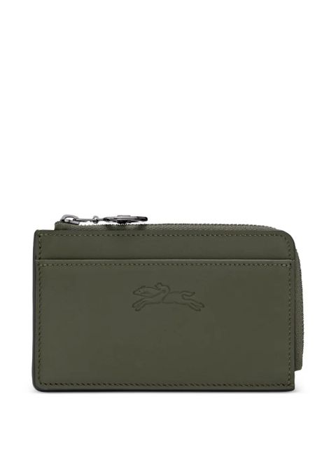 Longchamp embossed leather cardholder - Green - zdjęcie produktu nr 1