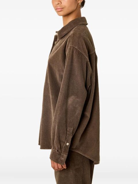 American Vintage Padow button corduroy shirt - Brown