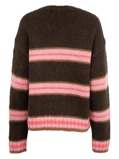 Moncler striped jumper - Brown