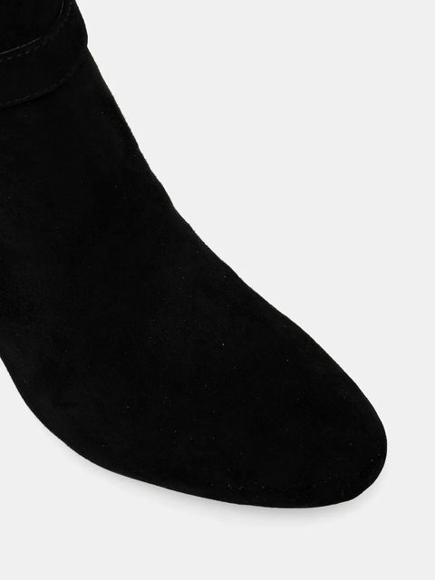 Lauren Ralph Lauren kozaki zamszowe Kellie Tl Hl damskie kolor czarny na słupku 802967843001