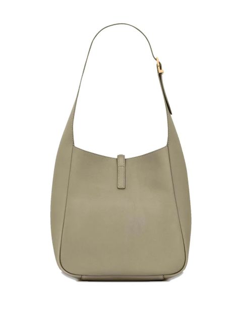 Saint Laurent small Le 5 à 7 logo-plaque tote bag - Green