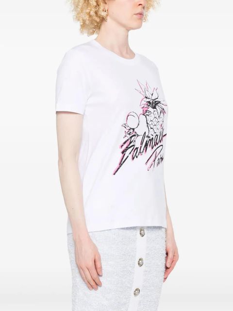 Balmain cotton T-shirt - White - zdjęcie produktu nr 2