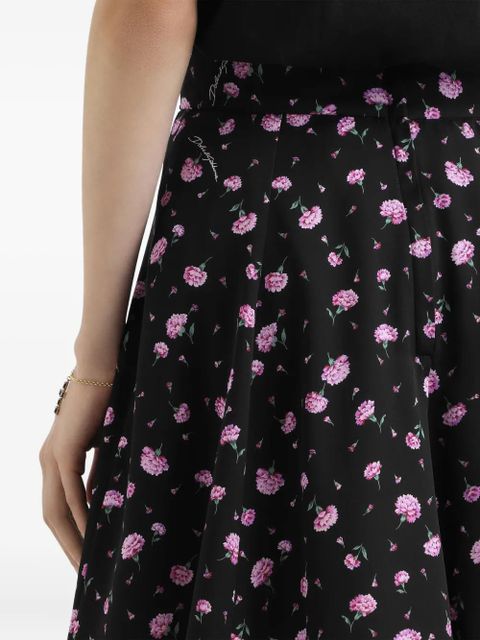Dolce & Gabbana floral-print mini skirt - Black