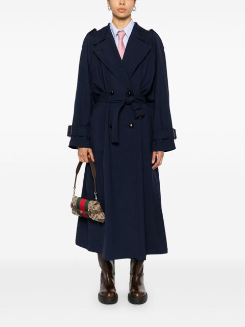 Gucci wool trench coat - Blue