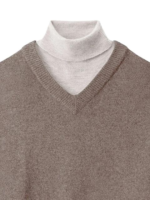 STAUD Doris v-neck cashmere sweater - Brown - zdjęcie produktu nr 1