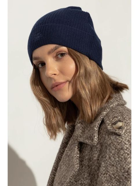 ETRO logo-embroidered beanie - Blue