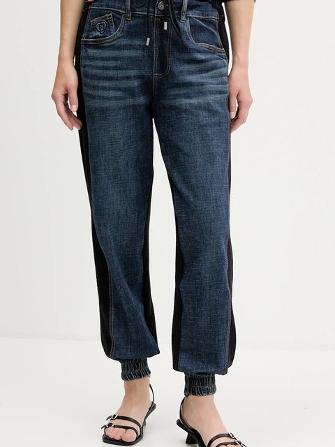 Desigual spodnie dresowe KIMY damskie kolor granatowy wzorzyste 25WWDD08 - zdjęcie produktu nr 1