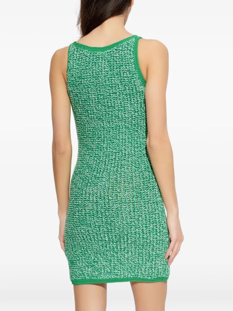 Casablanca logo-patch mini dress - Green