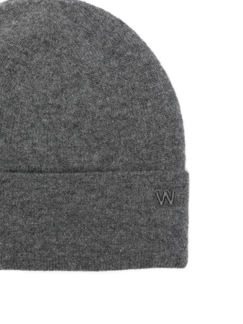 Max Mara Caimanone logo beanie hat - Grey
