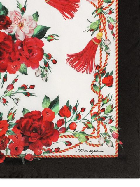 Dolce & Gabbana rose-print scarf - HH5PD ROSE ANT.BDO NAPPE - zdjęcie produktu nr 2