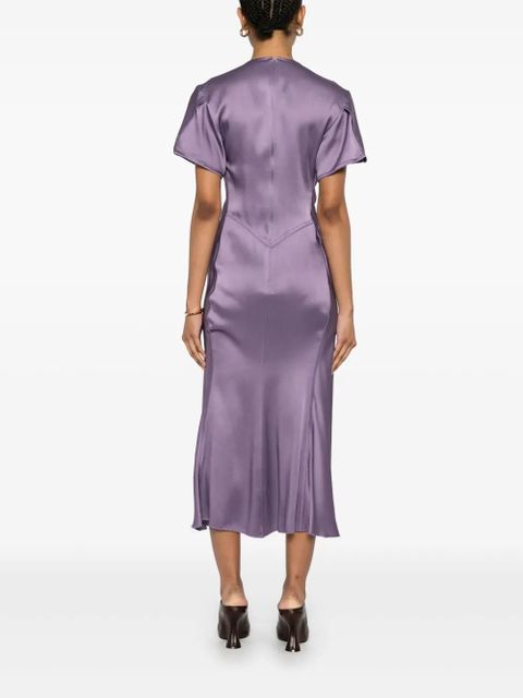 Victoria Beckham satin maxi dress - Purple
