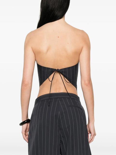 St. Agni strapless striped top - Blue